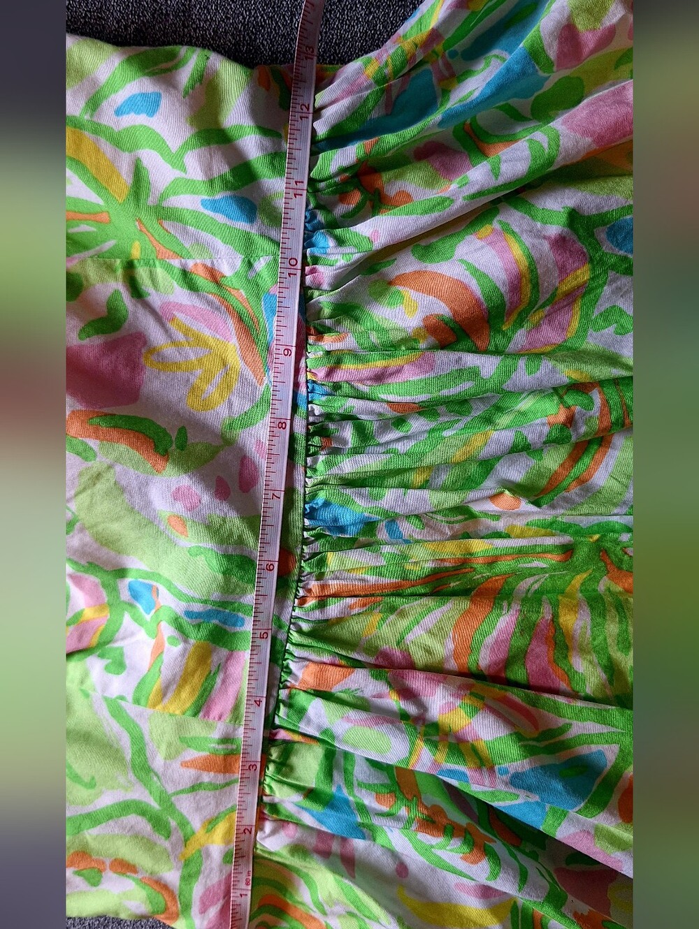 Lilly Pulitzer Richelle Strapless Dress, tropical "Elephant Ear" Print Sz 2 - Picture 7 of 8